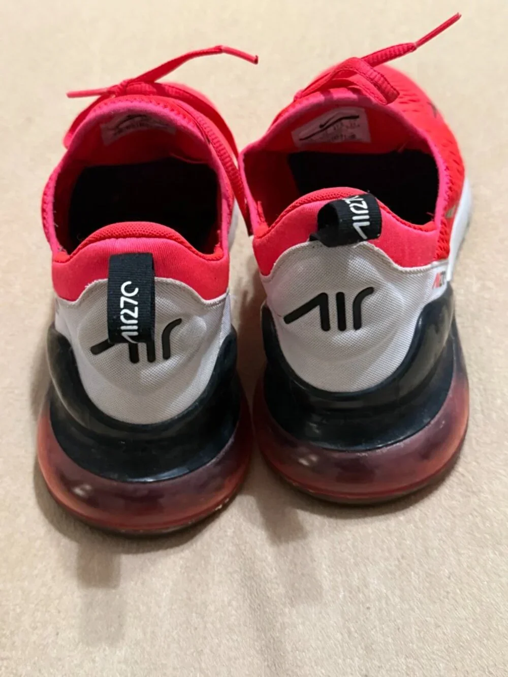 MENS PINK NIKE 270 SNEAKERS SIZE 13 GENTLY WORN